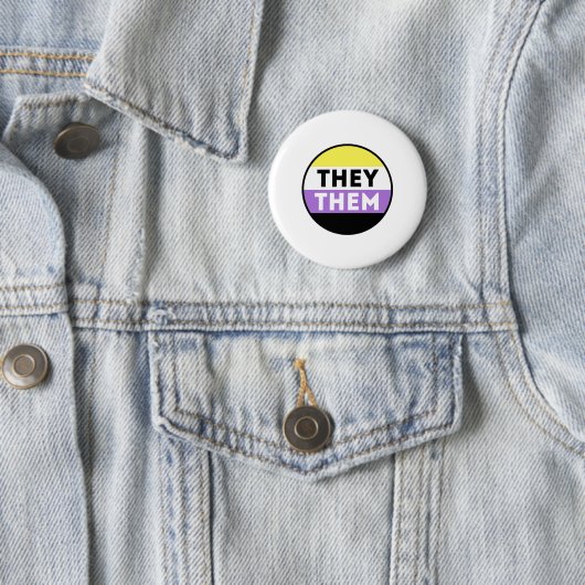 Nichtbinäre Button-Pronomen - Sie Button (Beispiel)