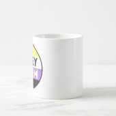Nichtbinäre Button-Pronomen - Sie Kaffeetasse (Mittel)