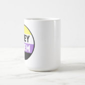 Nichtbinäre Button-Pronomen - Sie Kaffeetasse (Mittel)
