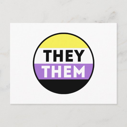Nichtbinäre Button-Pronomen - Sie Postkarte (Vorderseite)