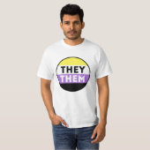 Nichtbinäre Button-Pronomen - Sie T-Shirt (Vorne ganz)