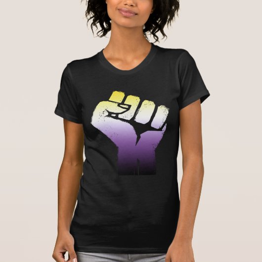 nichtbinäre Faust T-Shirt (Vorderseite)