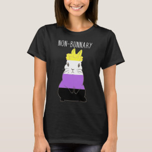 Nichtbinäre Flag Bunny Nonbinary Prix LGBTQ Gender T-Shirt