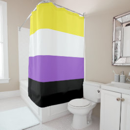 Nichtbinäre Flag Duschvorhang