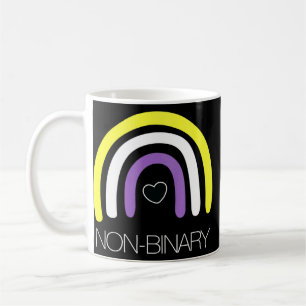 Nichtbinäre Flag-Regenbogen Enby Genderqueer, nich Kaffeetasse