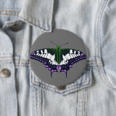 Nichtbinäre Genderqueer Pride Frack Butterfly Button (Beispiel)