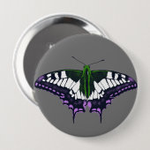 Nichtbinäre Genderqueer Pride Frack Butterfly Button (Vorne & Hinten)