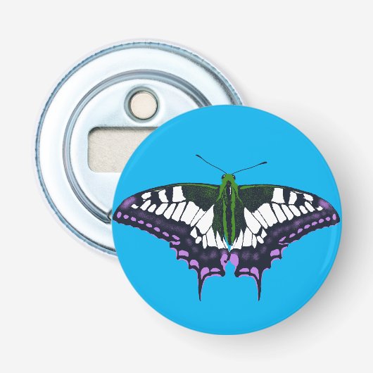 Nichtbinäre Genderqueer Pride Frack Butterfly Flaschenöffner (Vorderseite)