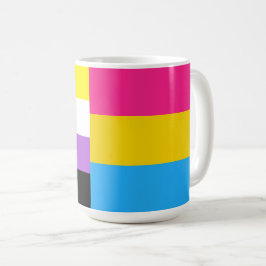 Nichtbinäre pansexuelle Dual-Pride-Flagge Kaffeetasse
