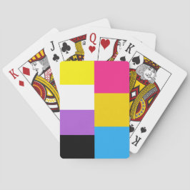 Nichtbinäre pansexuelle Dual-Pride-Flagge Spielkarten