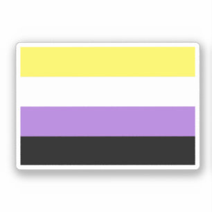 Nichtbinäre Pride-Flagge Aufkleber