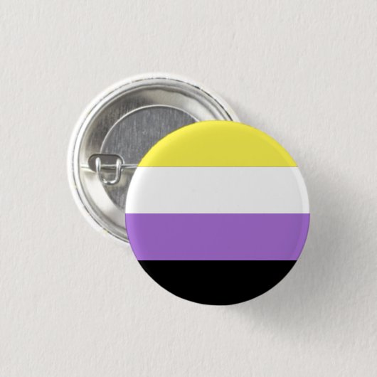 Nichtbinäre Pride-Flagge Button (Vorne & Hinten)