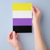 Nichtbinäre Pride-Flagge Flyer (Handgriff)