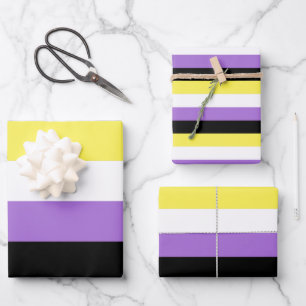 Nichtbinäre Pride-Flagge Geschenkpapier Set