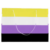 Nichtbinäre Pride-Flagge Große Geschenktüte (Rückseite)