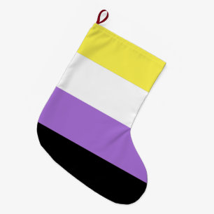 Nichtbinäre Pride-Flagge Großer Weihnachtsstrumpf
