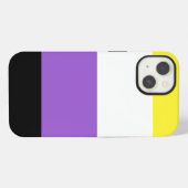 Nichtbinäre Pride-Flagge iPhone Hülle (Rückseite (Horizontal))