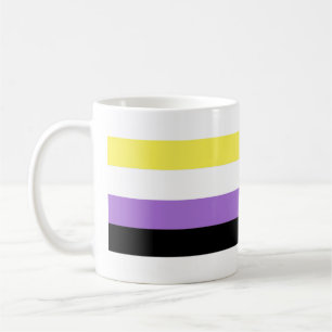 Nichtbinäre Pride-Flagge Kaffeetasse