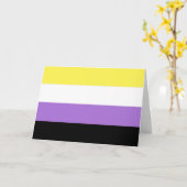 Nichtbinäre Pride-Flagge Karte (Gelbe Blume)