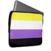 Nichtbinäre Pride-Flagge Laptopschutzhülle (Vorne Rechts)