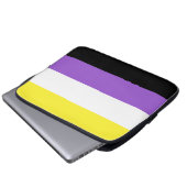 Nichtbinäre Pride-Flagge Laptopschutzhülle (Vorne Knopf)