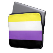 Nichtbinäre Pride-Flagge Laptopschutzhülle (Vorderseite Links)