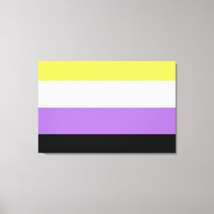 Nichtbinäre Pride-Flagge Leinwanddruck