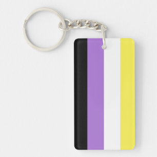 Nichtbinäre Pride-Flagge Schlüsselanhänger