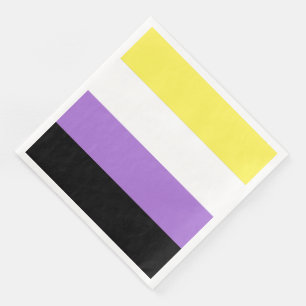 Nichtbinäre Pride-Flagge Serviette