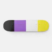 Nichtbinäre Pride-Flagge Skateboard (Horizontal)