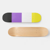 Nichtbinäre Pride-Flagge Skateboard (Horizontal)