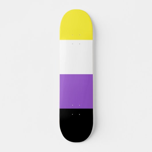 Nichtbinäre Pride-Flagge Skateboard (Vorne)