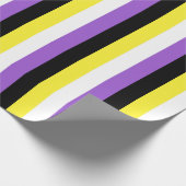 Nichtbinäre Pride-Flagge Vertikal Geschenkpapier (Ecke)