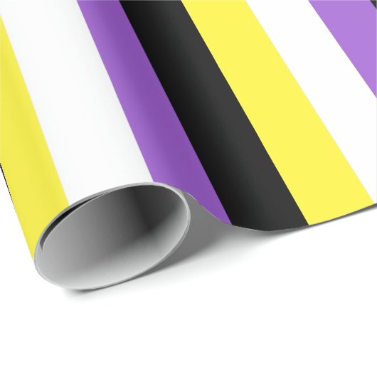 Nichtbinäre Pride-Flagge Vertikal Geschenkpapier (Rolleneckpunkt)