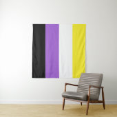Nichtbinäre Pride-Flagge Wandteppich (Beispiel (Horizontal))