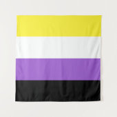 Nichtbinäre Pride-Flagge Wandteppich (Vorderseite)