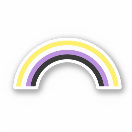 Nichtbinäre Regenbogenklemme Aufkleber (Vorderseite)