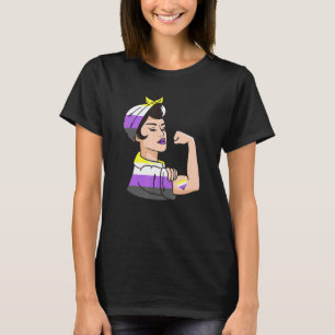Nichtbinäre Starke Frau, nicht binärer Stolz Gende T-Shirt