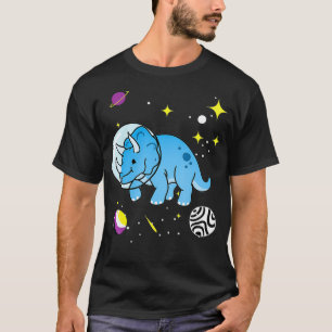 Nichtbinäre Triceratops im nichtbinären Weltraum T-Shirt