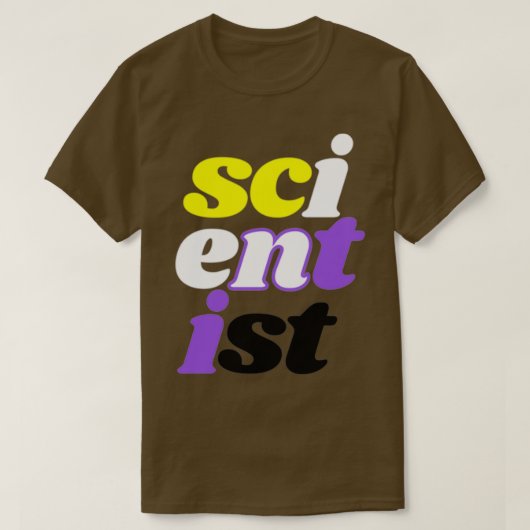 nichtbinäre vertikale Wissenschaftlerin an der Gre T-Shirt (Design vorne)