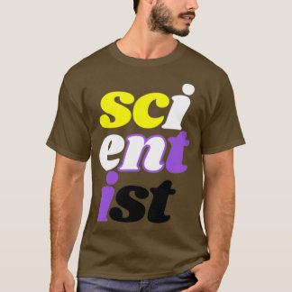 nichtbinäre vertikale Wissenschaftlerin an der Gre T-Shirt
