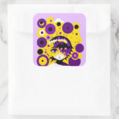 nichtbinäre Zirkelkleber Quadratischer Aufkleber (Tasche)