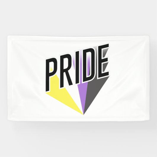 Nichtbinärer Pride Burst Banner (Horizontal)