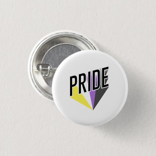Nichtbinärer Pride Burst Button (Vorne & Hinten)