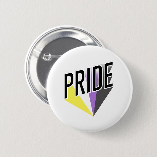 Nichtbinärer Pride Burst Button (Vorne & Hinten)