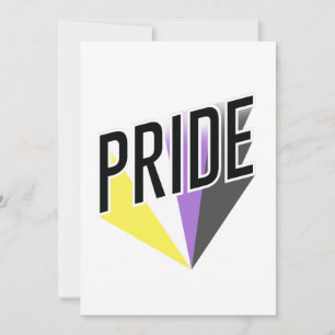 Nichtbinärer Pride Burst Feiertagskarte