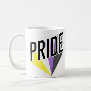 Nichtbinärer Pride Burst Kaffeetasse