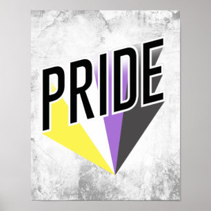 Nichtbinärer Pride Burst Poster