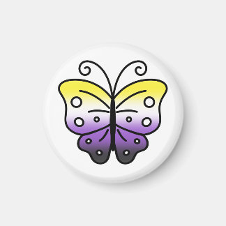Nichtbinärer Pride-Schmetterlingsmagnet Magnet
