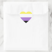 Nichtbinärer Prix Herz-Aufkleber (Tasche)